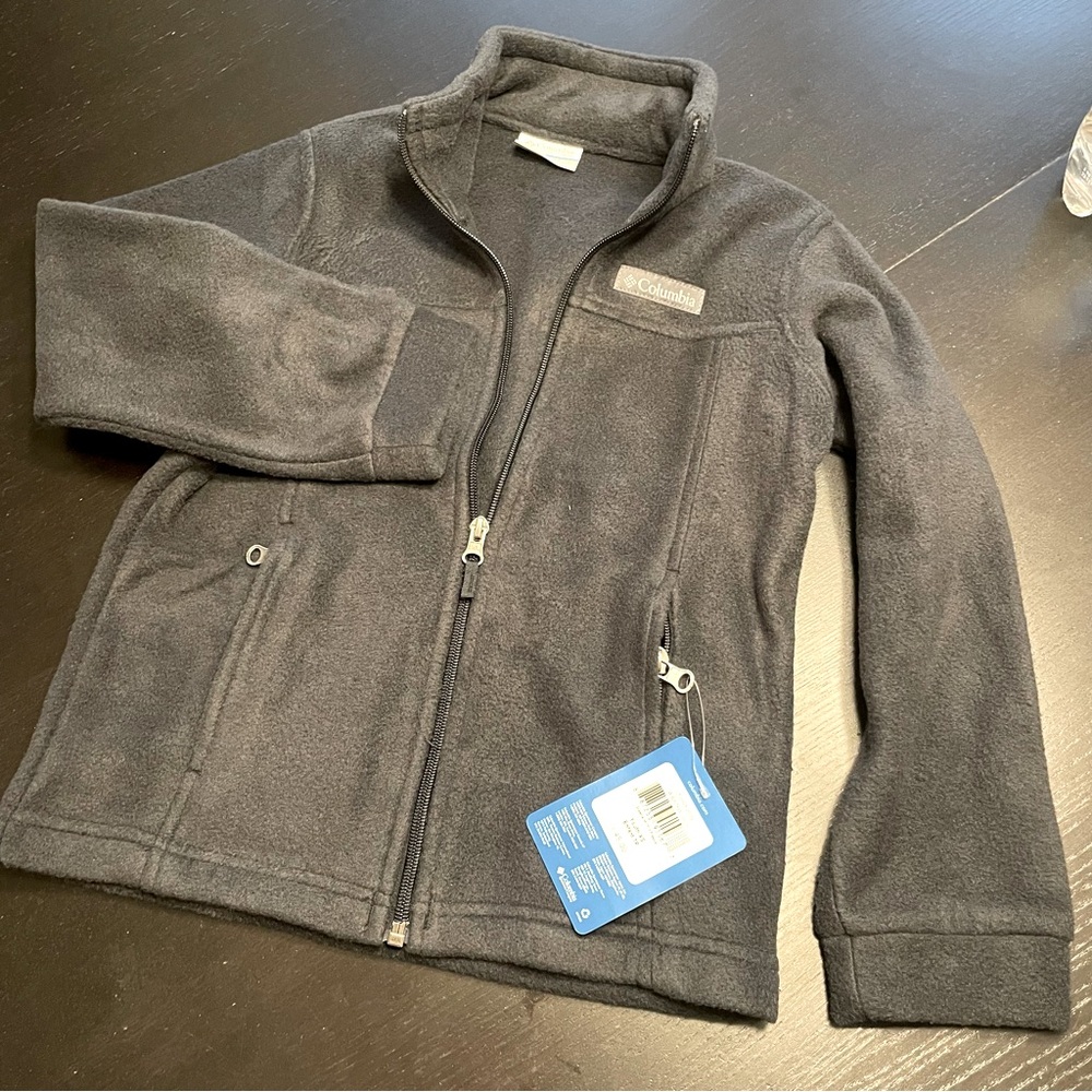 Columbia fleece jacket, brand new. Black. Size kids XS.